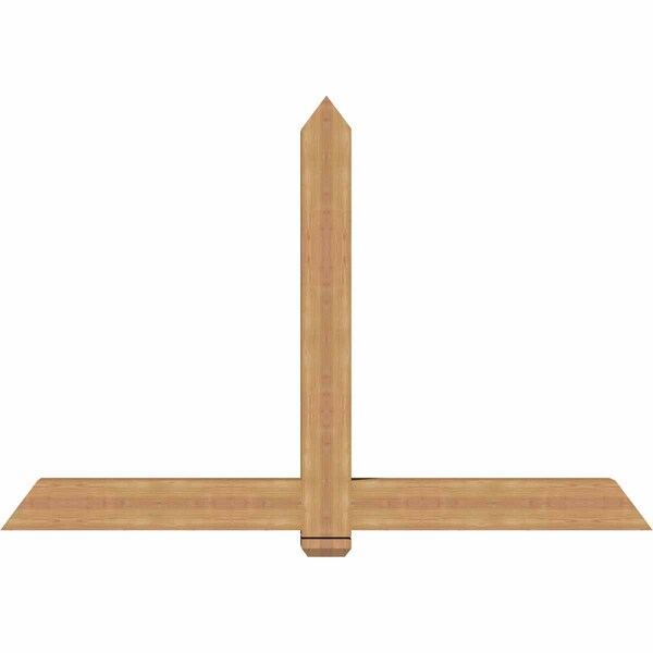 Ekena Millwork Eugene Smooth Timber Gable Bracket, Western Red Cedar, 72"W x 48"H x 5 1/2"D x 5 1/2"F, 16/12 Pitch GBW072X48X0606EUG00SWR - main